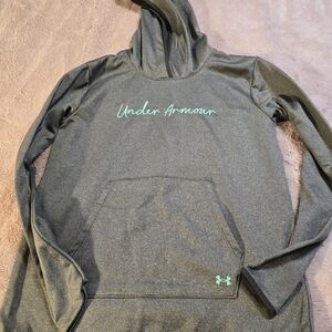 Under Armour Gray Hoodie with Green Logo